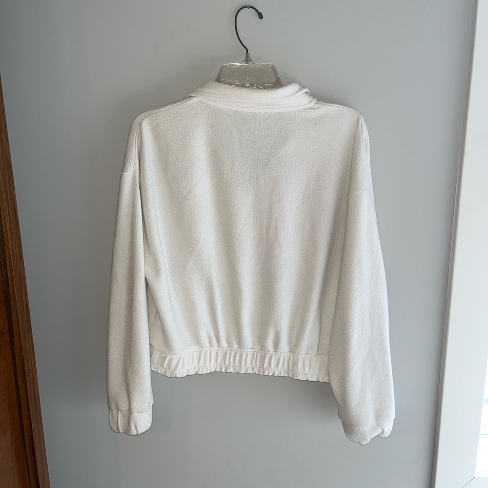 White Half-Zip Pullover - image 2